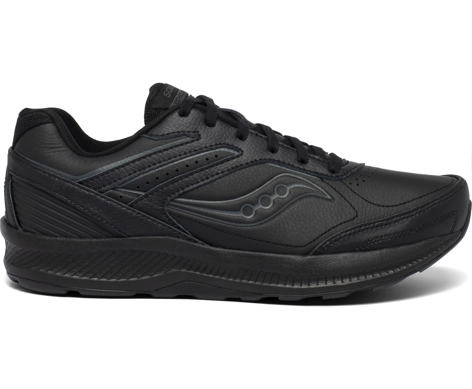 Men's Saucony Echelon Walker 3 Wide Walking Shoes Black | Singapore 595VRWD